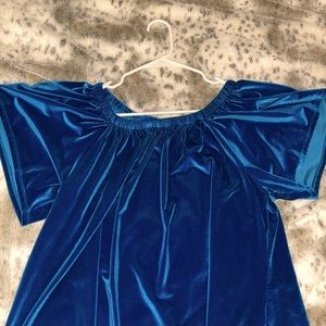 Beautiful blue velvet shirt